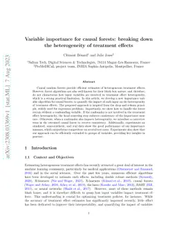 Variable importance for causal forests: breaking down the heterogeneity
  of treatment effects