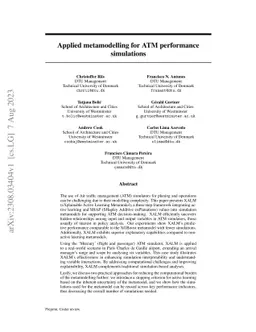 Applied metamodelling for ATM performance simulations