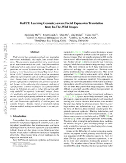 GaFET: Learning Geometry-aware Facial Expression Translation from
  In-The-Wild Images