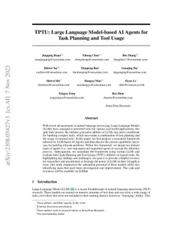 TPTU: Large Language Model-based AI Agents for Task Planning and Tool Usage
