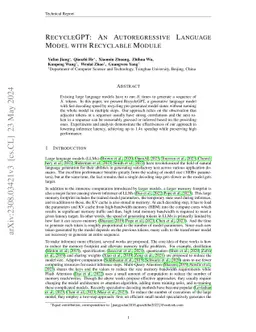 RecycleGPT: An Autoregressive Language Model with Recyclable Module