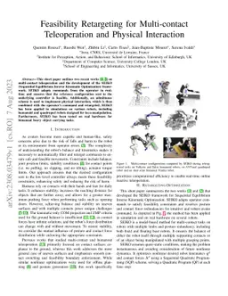 Feasibility Retargeting for Multi-contact Teleoperation and Physical
  Interaction