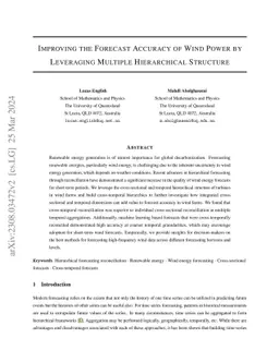 Improving the forecast accuracy of wind power by leveraging multiple hierarchical structure