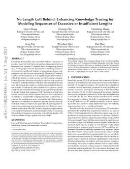 No Length Left Behind: Enhancing Knowledge Tracing for Modeling
  Sequences of Excessive or Insufficient Lengths
