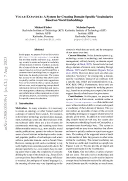 Vocab-Expander: A System for Creating Domain-Specific Vocabularies Based
  on Word Embeddings