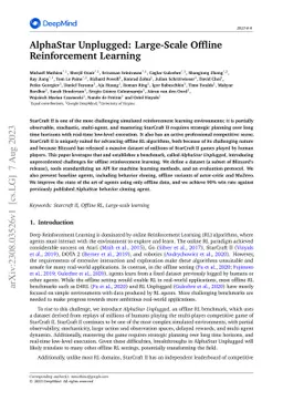 AlphaStar Unplugged: Large-Scale Offline Reinforcement Learning