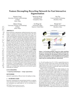 Feature Decoupling-Recycling Network for Fast Interactive Segmentation