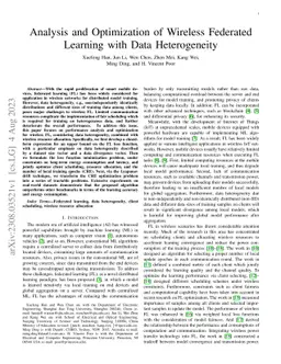 Analysis and Optimization of Wireless Federated Learning with Data
  Heterogeneity