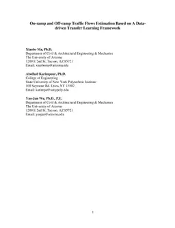 On-ramp and Off-ramp Traffic Flows Estimation Based on A Data-driven
  Transfer Learning Framework