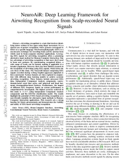 NeuroAiR: Deep Learning Framework for Airwriting Recognition from
  Scalp-recorded Neural Signals