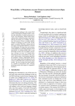 WIKITIDE: A Wikipedia-Based Timestamped Definition Pairs Dataset