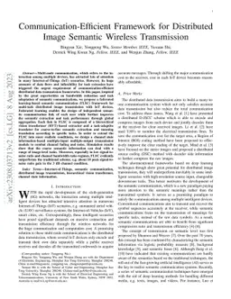 Communication-Efficient Framework for Distributed Image Semantic
  Wireless Transmission