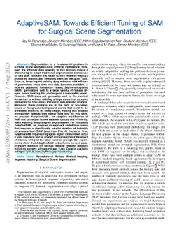 AdaptiveSAM: Towards Efficient Tuning of SAM for Surgical Scene
  Segmentation