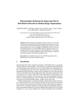 Dimensionality Reduction for Improving Out-of-Distribution Detection in
  Medical Image Segmentation
