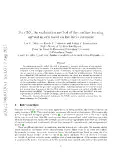 SurvBeX: An explanation method of the machine learning survival models
  based on the Beran estimator