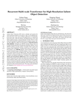 Recurrent Multi-scale Transformer for High-Resolution Salient Object
  Detection