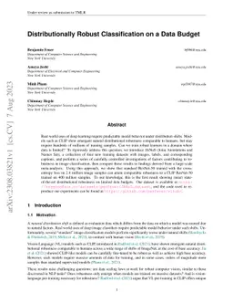 Distributionally Robust Classification on a Data Budget