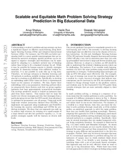 Scalable and Equitable Math Problem Solving Strategy Prediction in Big
  Educational Data