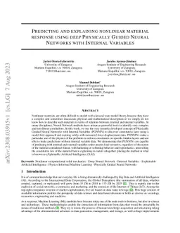 Predicting and explaining nonlinear material response using deep
  Physically Guided Neural Networks with Internal Variables