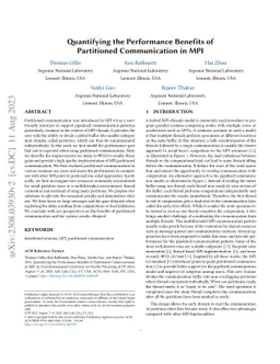 Quantifying the Performance Benefits of Partitioned Communication in MPI