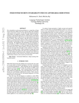 Fixed Inter-Neuron Covariability Induces Adversarial Robustness