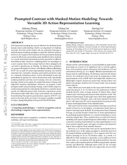 Prompted Contrast with Masked Motion Modeling: Towards Versatile 3D
  Action Representation Learning