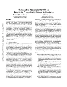 Collaborative Acceleration for FFT on Commercial Processing-In-Memory
  Architectures
