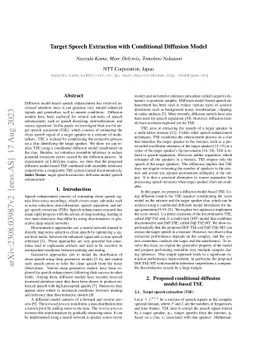 Target Speech Extraction with Conditional Diffusion Model