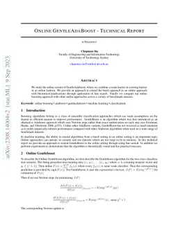 Online GentleAdaBoost -- Technical Report