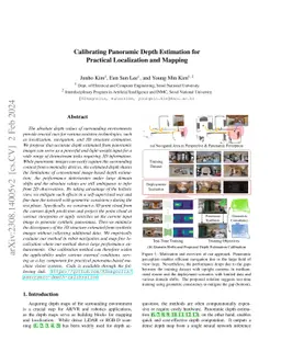 Calibrating Panoramic Depth Estimation for Practical Localization and
  Mapping