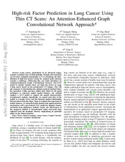 High-risk Factor Prediction in Lung Cancer Using Thin CT Scans: An
  Attention-Enhanced Graph Convolutional Network Approach