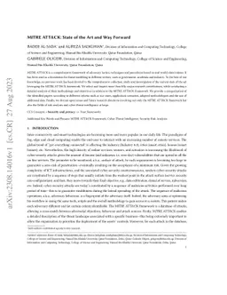 MITRE ATT&CK: State of the Art and Way Forward