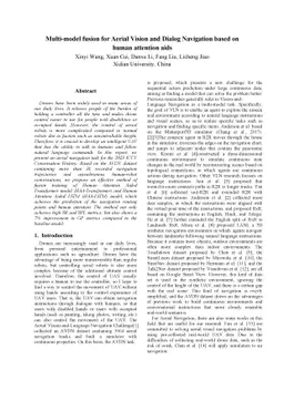 Multi-model fusion for Aerial Vision and Dialog Navigation based on
  human attention aids