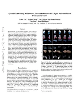 Sparse3D: Distilling Multiview-Consistent Diffusion for Object
  Reconstruction from Sparse Views