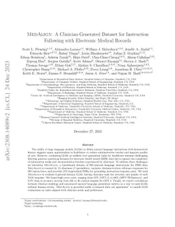 MedAlign: A Clinician-Generated Dataset for Instruction Following with
  Electronic Medical Records