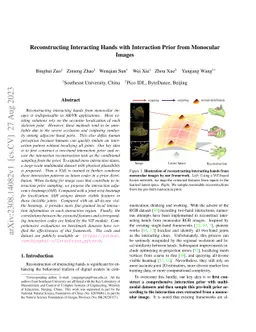 Reconstructing Interacting Hands with Interaction Prior from Monocular
  Images