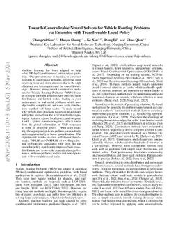 Towards Generalizable Neural Solvers for Vehicle Routing Problems via
  Ensemble with Transferrable Local Policy
