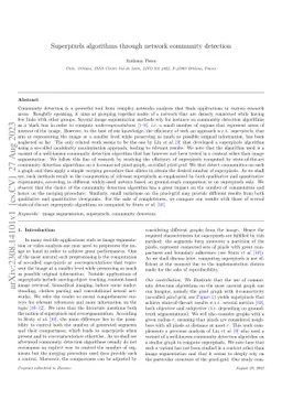 Superpixels algorithms through network community detection