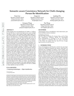 Semantic-aware Consistency Network for Cloth-changing Person
  Re-Identification