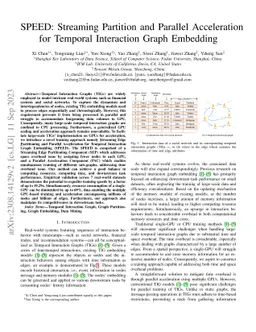 SPEED: Streaming Partition and Parallel Acceleration for Temporal
  Interaction Graph Embedding