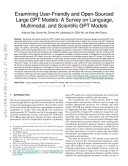 Examining User-Friendly and Open-Sourced Large GPT Models: A Survey on
  Language, Multimodal, and Scientific GPT Models