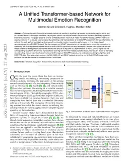 A Unified Transformer-based Network for multimodal Emotion Recognition
