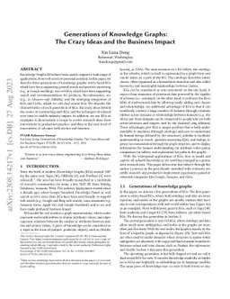 Generations of Knowledge Graphs: The Crazy Ideas and the Business Impact