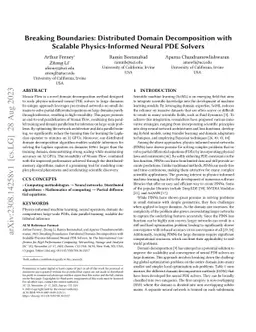 Breaking Boundaries: Distributed Domain Decomposition with Scalable
  Physics-Informed Neural PDE Solvers