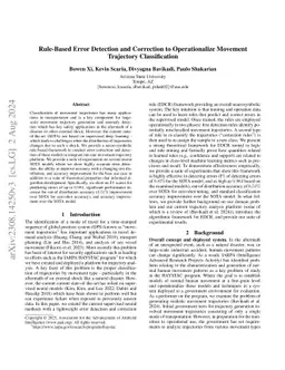 Rule-Based Error Detection and Correction to Operationalize Movement Trajectory Classification