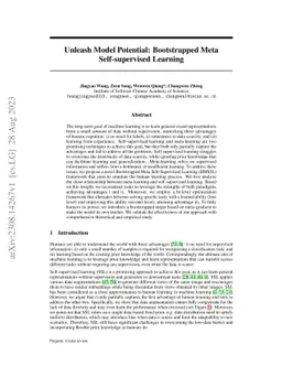 Unleash Model Potential: Bootstrapped Meta Self-supervised Learning