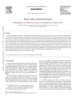Direct initial orbit determination