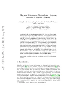 Machine Unlearning Methodology base on Stochastic Teacher Network