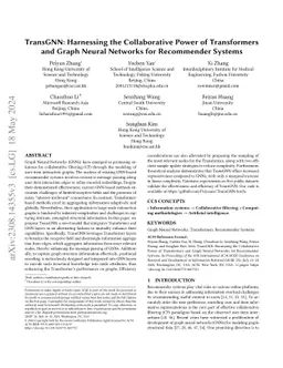 TransGNN: Harnessing the Collaborative Power of Transformers and Graph
  Neural Networks for Recommender Systems