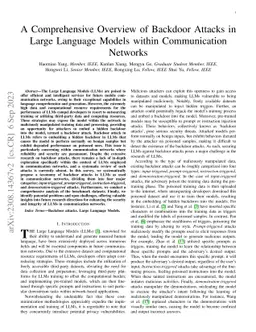 A Comprehensive Overview of Backdoor Attacks in Large Language Models
  within Communication Networks
